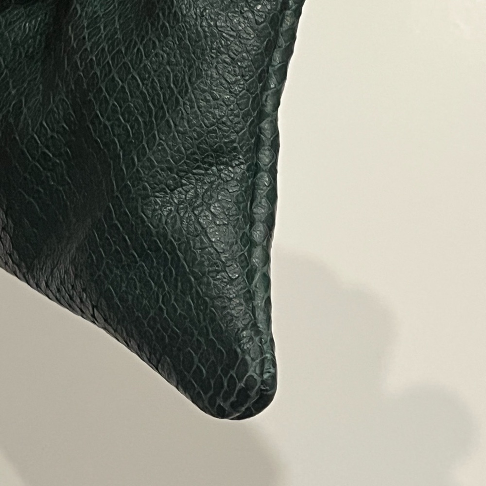 Lauren Merkin Louise Snakeskin Embossed Leather Clutch - Picture 8 of 13